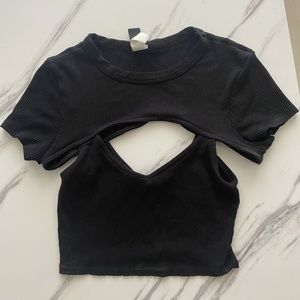 Windsor black crop top